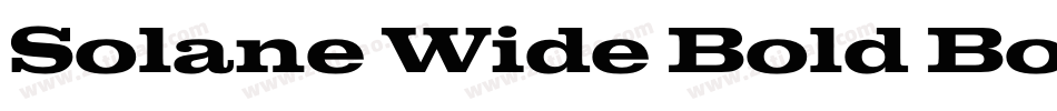 Solane Wide Bold Bol字体转换